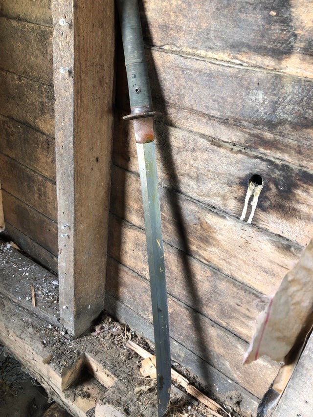 14. L'ho trovata ristrutturando una casa vecchia di circa 100 anni: è ancora in ottimo stato e soprattutto molto affilata, sembra quella di un Samurai!