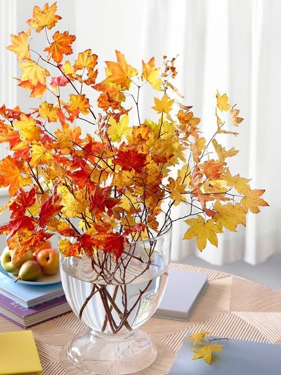 5. Ajouter de l'eau dans des vases peut prolonger un peu la vie des branches et rendre la composition plus belle