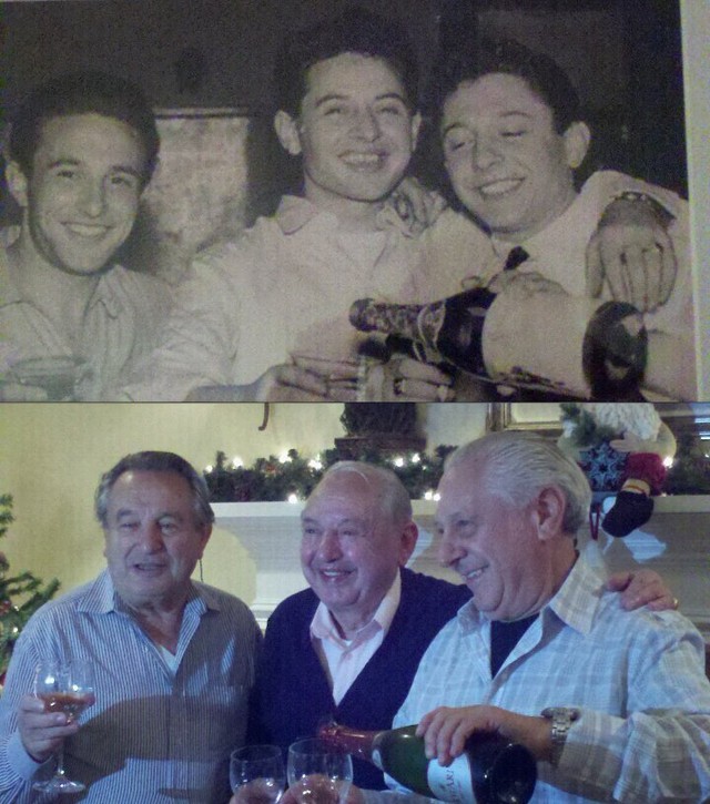3. "Drei italienische Brüder in den frühen 60er Jahren und 2011 (mein Großvater ist der links!)"