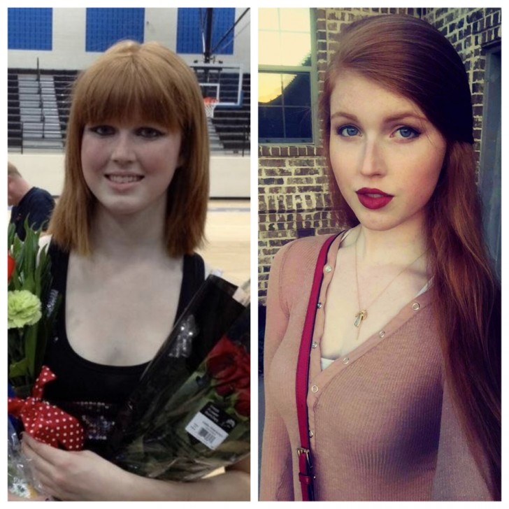 14. Io a 17 anni e io a 22: il taglio giusto di capelli e un po' di make-up fanno la differenza!