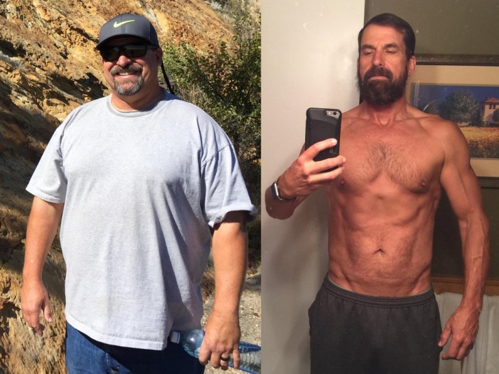 10. Questo signore di 55 anni ha innanzitutto smesso di bere. Poi ha regolato la sua dieta e ha iniziato a fare esercizi quotidianamente, dimostrando che si può cambiare a qualsiasietà!