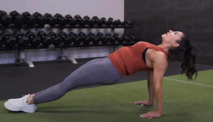 5. Reverse Plank: a plank done the other way round, very effective for the abdomen!