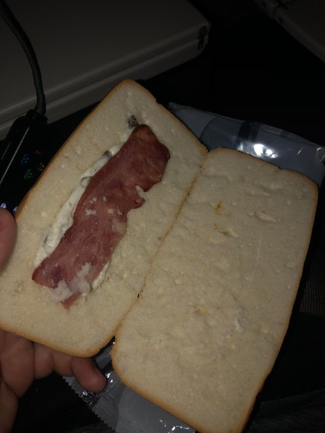 17. Mein Sandwich im Flugzeug... und der Flug ist noch sehr lang...