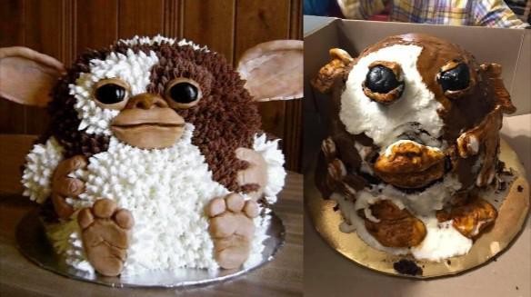 Ich hatte ausdrücklich um eine Torte in Form eines Gremlins gebeten, nicht dieses Ding!