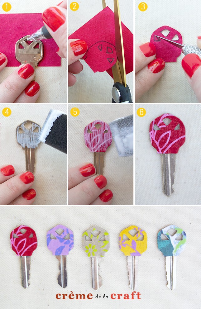 12 trovate super-creative per decorare le chiavi o creare fantastici  portachiavi 