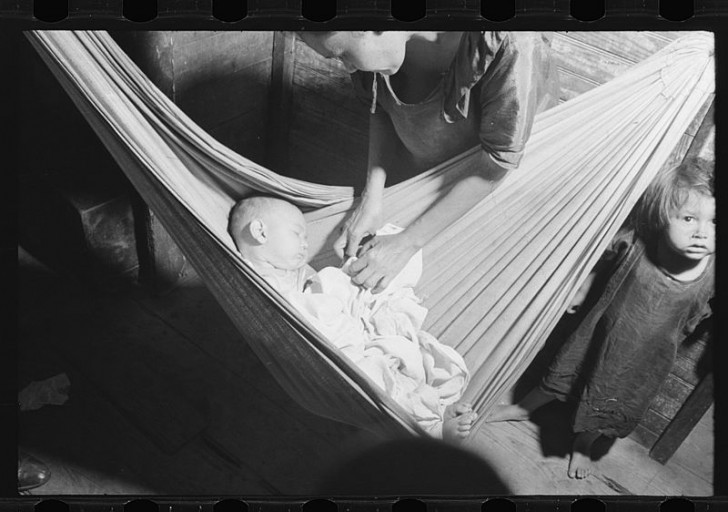 8. The parents of the past had their small children sleep in these very comfortable hammocks ... think if any of them had accidentally rolled over in their sleep!