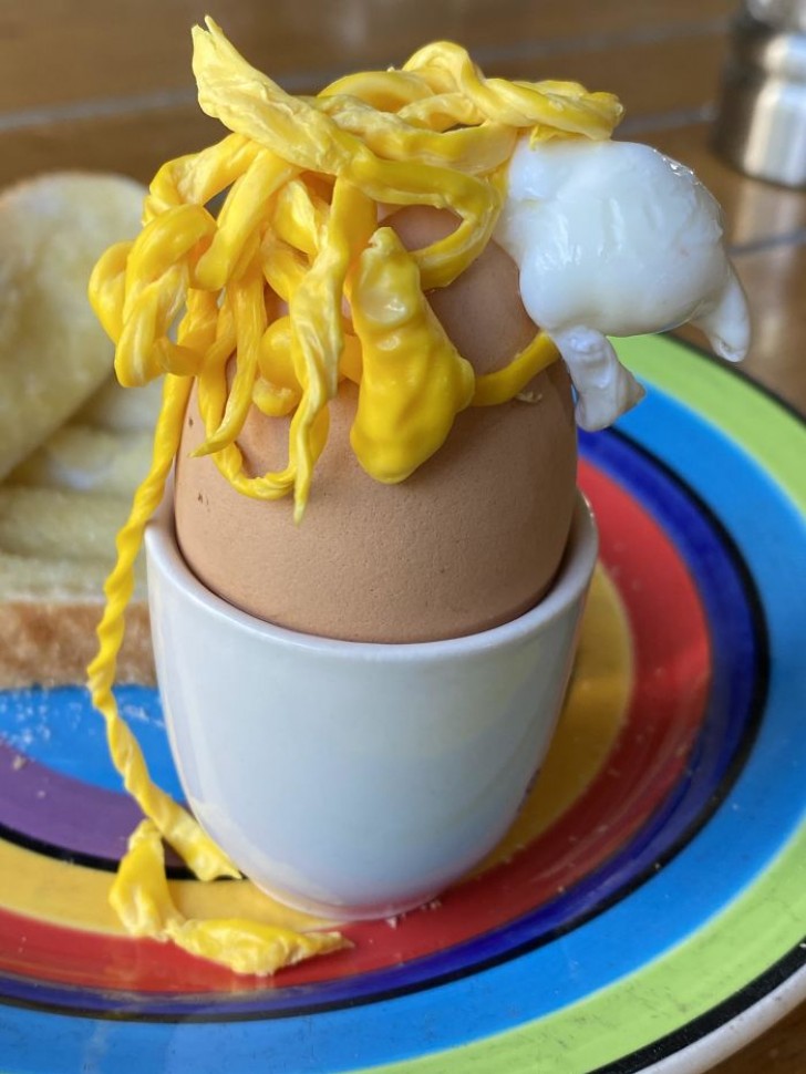 It was supposed to be a boiled egg ...