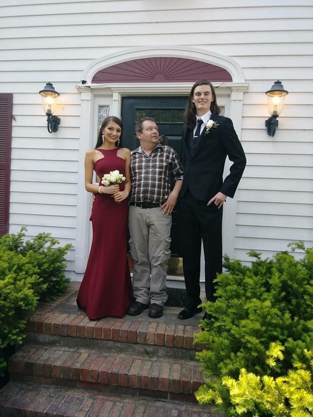 11. "Before the prom, with my girlfriend and her dad!"