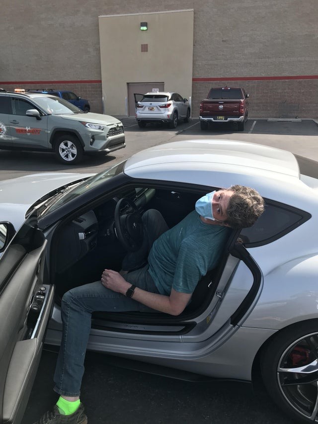 7. When you are over 6' 6" tall and can't fit in the car of your dreams