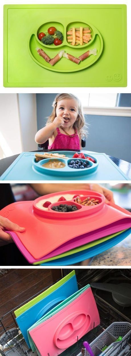 Tovagliette morbide in silicone: facili da lavare, facilitano il pasto ai bambini evitando di scivolare dal tavolo.