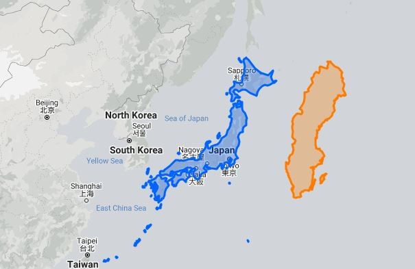 10. Si la Suède vous a toujours semblé plus étendue que le Japon, vous vous êtes trompé : regardez ici !