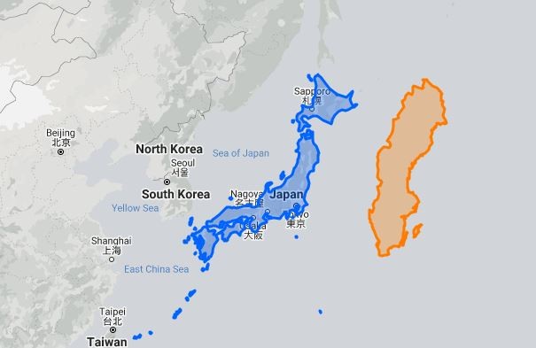 10. Wenn Ihnen Schweden schon immer umfangreicher als Japan erschien, haben Sie sich geirrt: Schauen Sie hier!