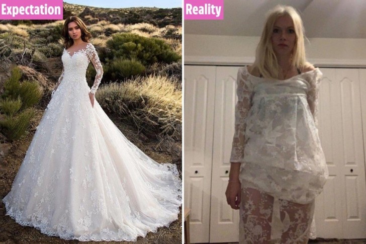 5. Veja o que acontece quando você compra um vestido de noiva de $ 100 na Wish!