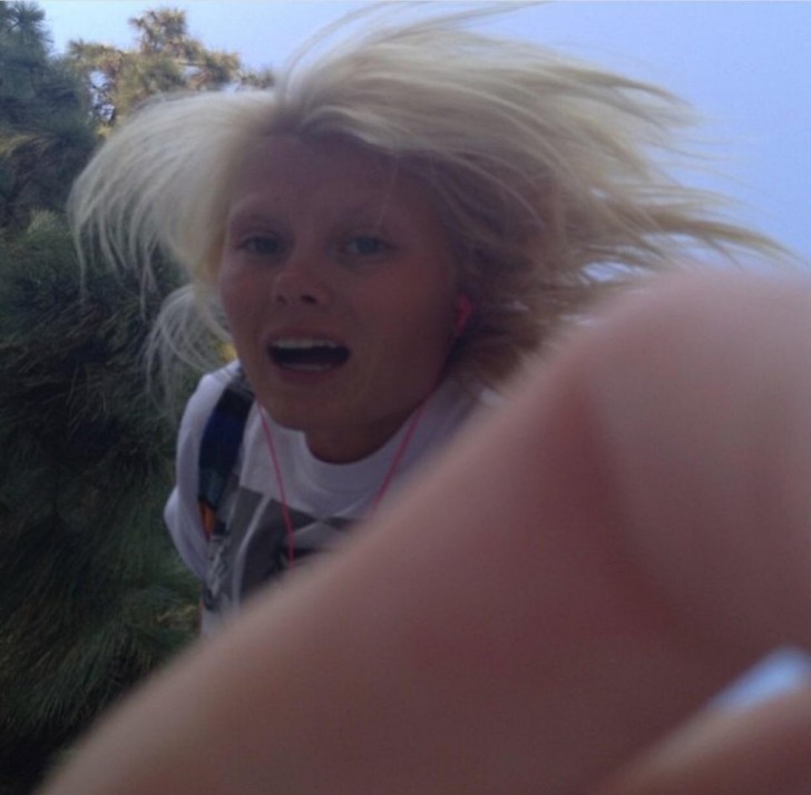 A selfie taken while I was falling!