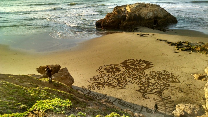 9. Una classica proposta in spiaggia: molto romantico!