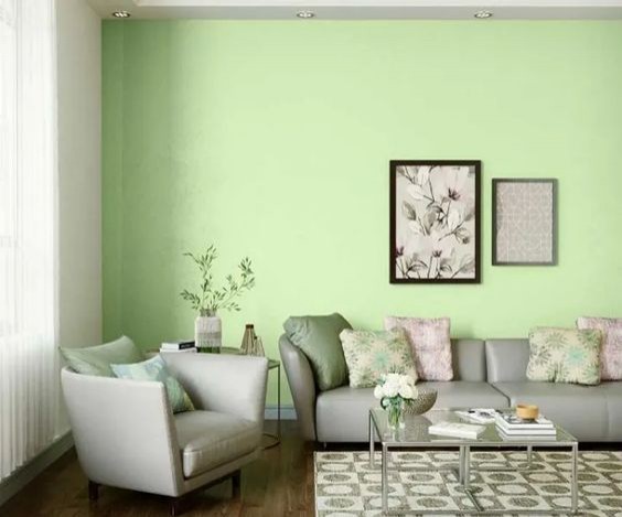 3. Fresco e rilassante, un salotto in verde