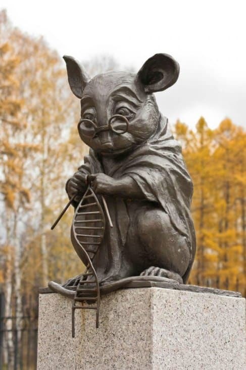 Une statue dédiée à tous les cobayes utilisés dans les laboratoires, Novossibirsk, Sibérie, Andrew Kharkevich.

