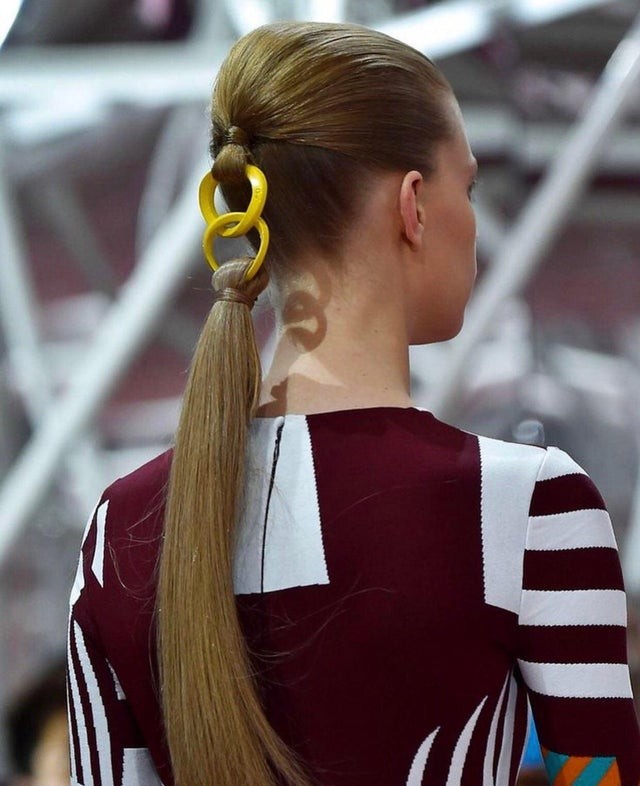 A ponytail to avoid revealing in public!