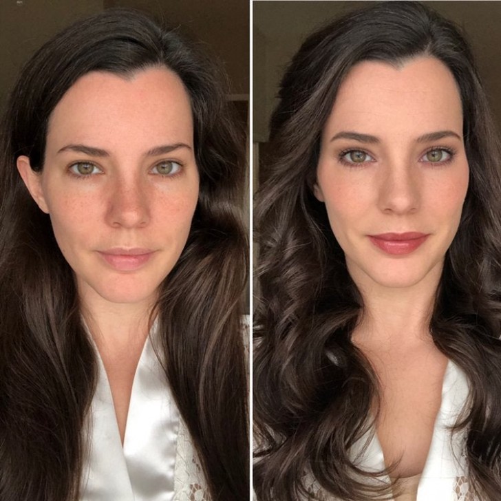 A light transformation .... excellent DIY make-up that does not hide but enhances the natural beauty of her face