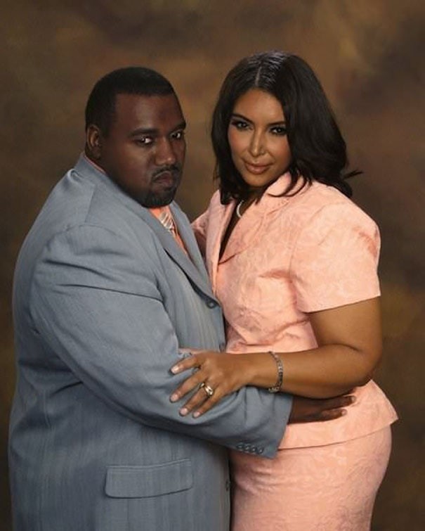 Kim Kardashian et son épouse Kanye West s'il n'y avait personne pour lui dire comment perfectionner son derrière.
