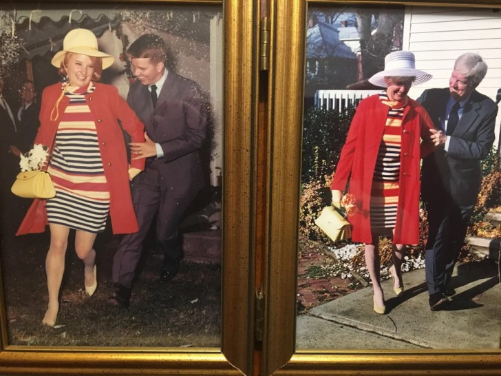 14. "I miei genitori hanno ricreato la foto della loro luna di miele, 40 anni dopo..."