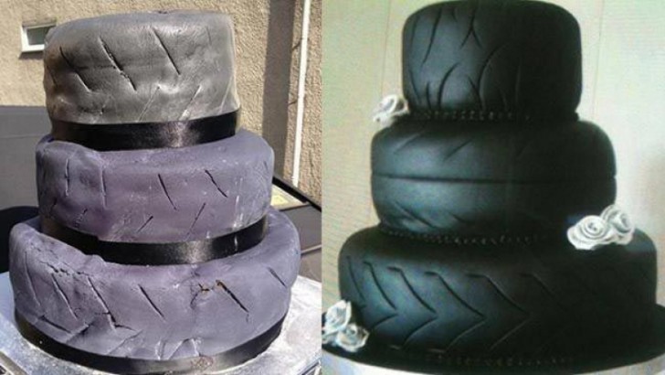 Un gâteau de mariage original pour les amoureux des quatre roues !