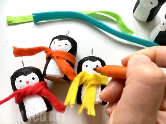 6. Et que dites-vous de ces pingouins avec l'écharpe ?
