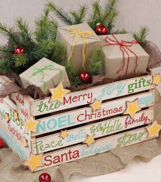 2. Con qualche scritta e decorazioni applicate sono perfette per ospitare doni da regalare: cesti di Natale ideali!