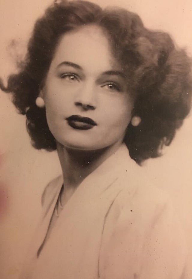 My grandmother after World War II: such class!