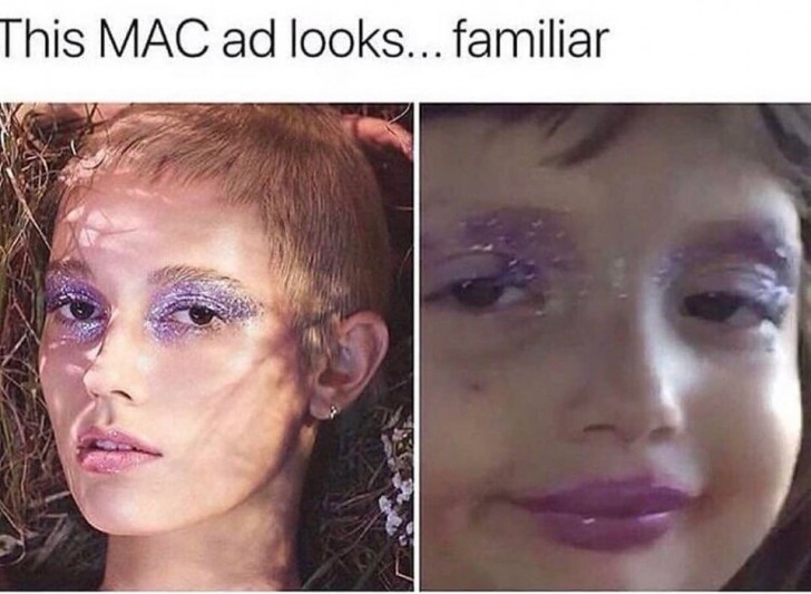 This MAC ad...I think my child designed that look!