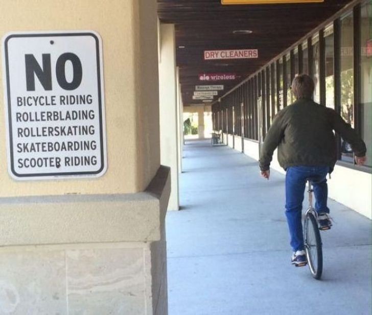 10. Geen skateboards, geen fietsen, geen scooters, geen skates. Geen probleem!