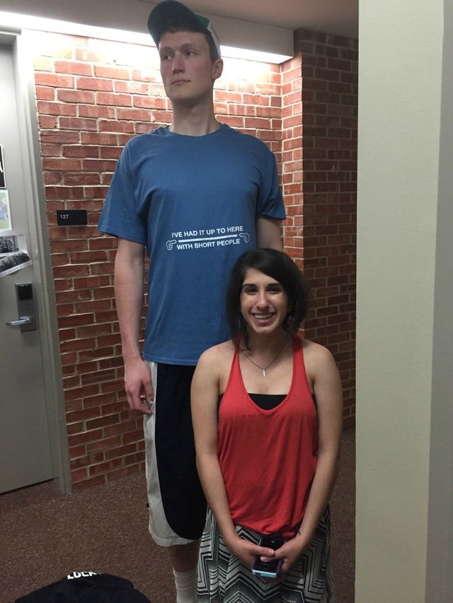 A height difference that's really hard to miss!
