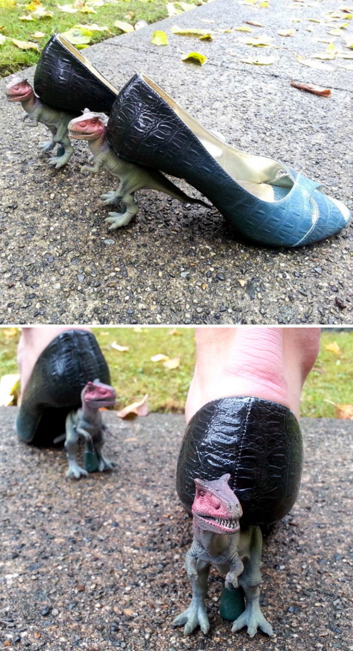 Schoenen die herinneren aan het Mesozoïcum.