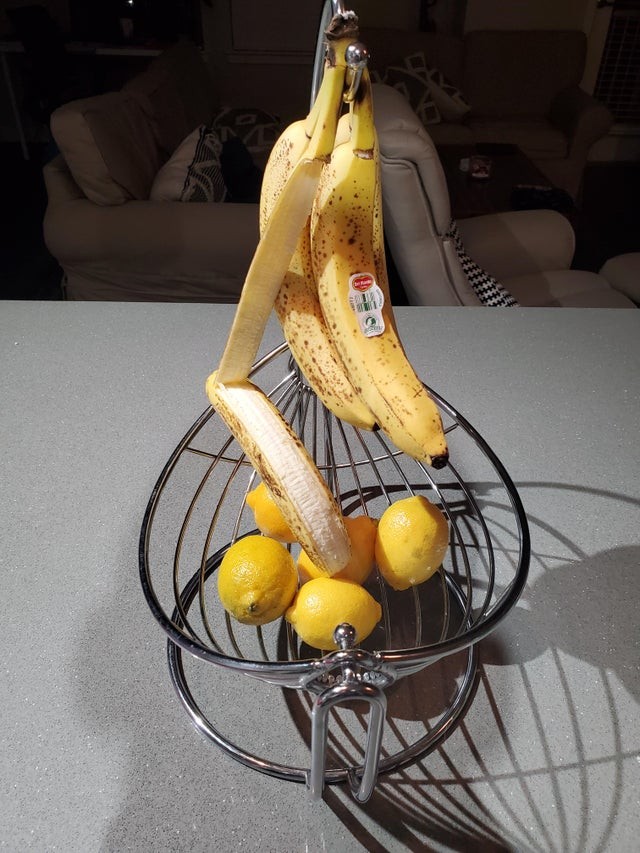 4. „Gut, ich schätze, dass ich jetzt diese Banane werde essen müssen, welche Tages- oder Nachtzeit es auch ist.“