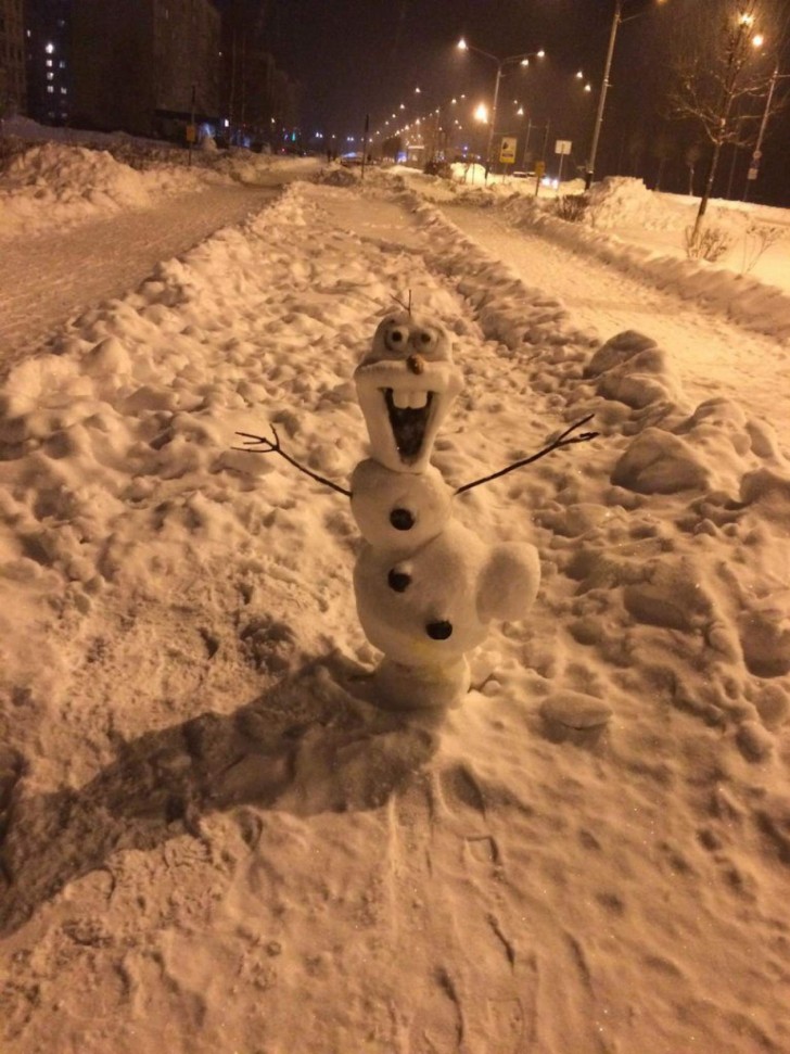Meet Olaf, the snowman from the film Frozen!
