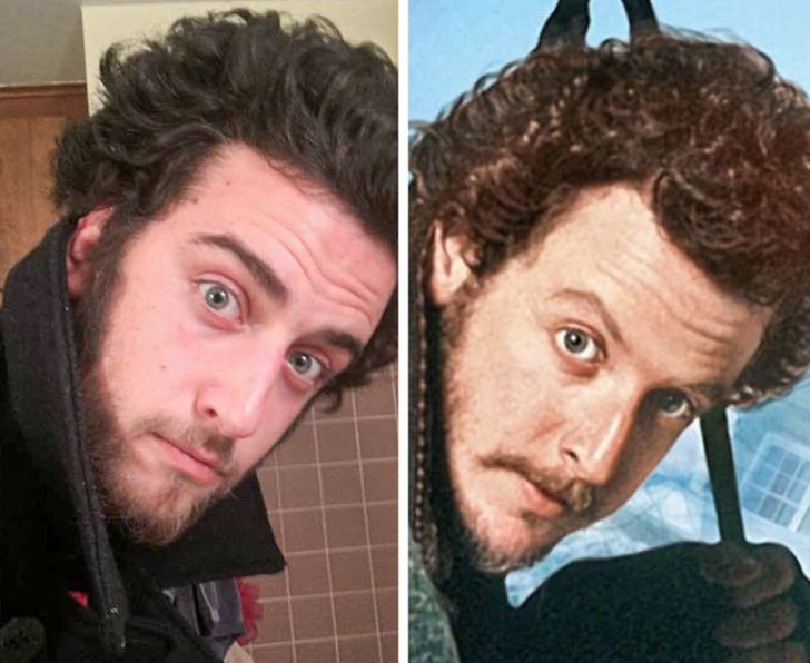 Do you remember the funny thief from "Home Alone"? Well, here is an exact copy!