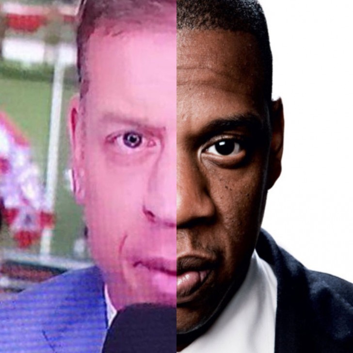 Op een absurde manier op rapper Jay-Z lijken
