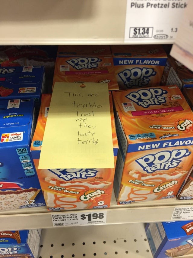 2. Kindness also means warning shoppers that not all products are good. This person writes "they are terrible, trust me".