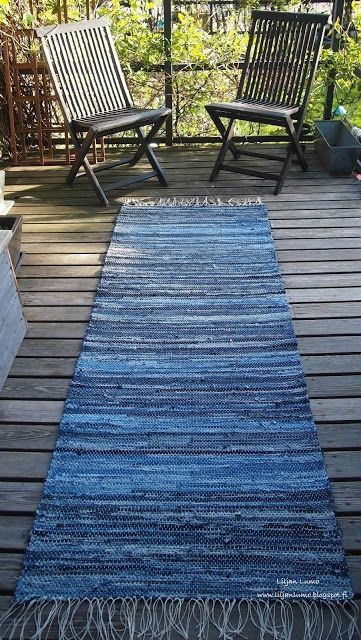 6. Verkleind tot stroken om een tapijt te creëren dat ook buitenshuis kan worden gebruikt