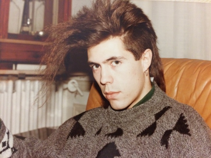 3. "My father in the 80s. I don't understand how my mother could have been attracted to that hair!"