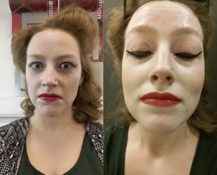 8. Cette photo date de l'époque où j'étais mannequin. Ce que vous voyez est le travail d'une "makeup artist" avant une séance photo"