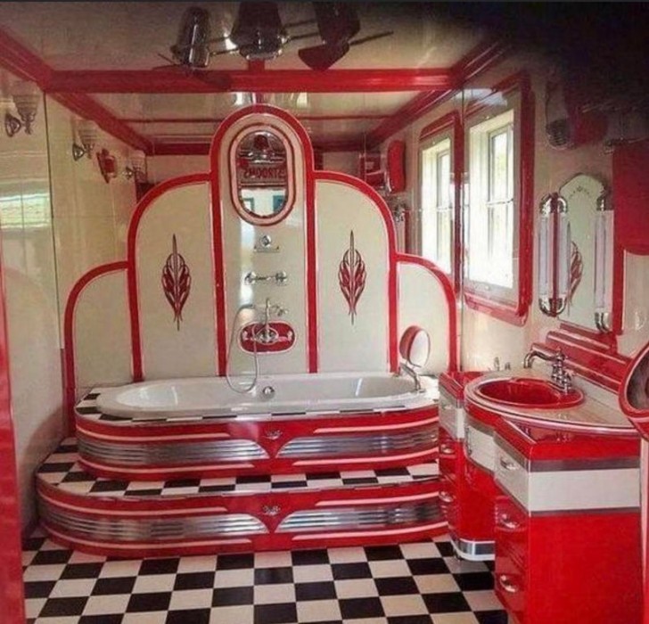 9. Het enige wat ontbreekt is de jukebox en de perfecte jaren ’50 badkamer is klaar!