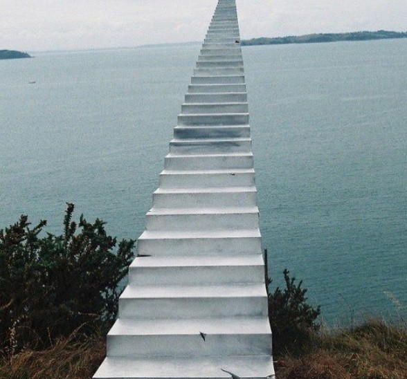 12. Questa scala, che sembra portare verso l'orizzonte, si trova in Nuova Zelanda. Si chiama 
