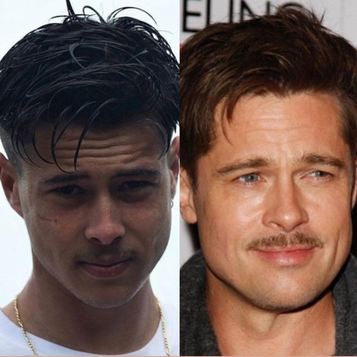 1. They say this guy looks like Brad Pitt and maybe they're not entirely wrong