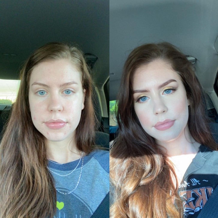 I put on my makeup in the car, but I think it looked pretty good!