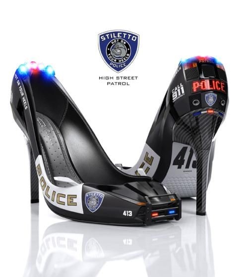 Los zapatos de la Policía. De verdad.