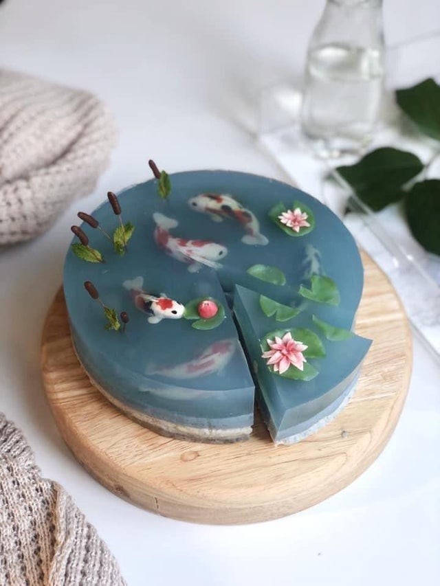This mousse cake is a real tribute to the beauty of the sea!