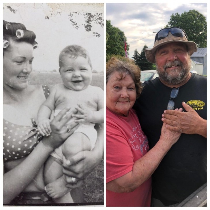 ¡Abuela y papa...sesenta años después!