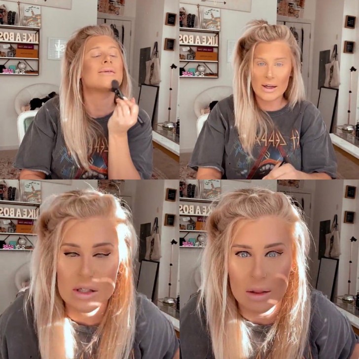 2. Ha hecho un video tutorial sobre maquillaje, ¡pero no logra ni siquiera ponerse bien el delineador!