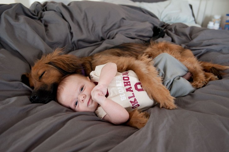 13. Meu filho e meu cachorro... estão sempre juntos!